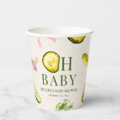 Oh Baby Pickles + Pacifiers ピンクベビーシャワー 紙コップ (正面)
