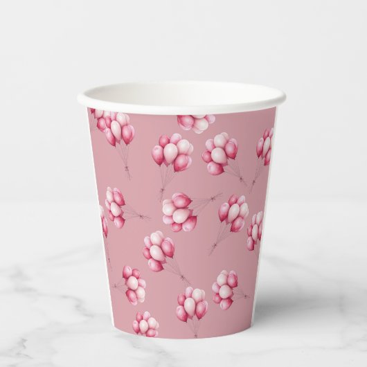 Oh Baby Pink Balloons 紙コップ (正面)
