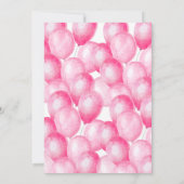 Oh baby! Pink Gold girl baby shower 招待状 (裏面)