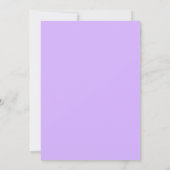 Oh Baby! Purple and White Baby Shower Invitation 招待状 (裏面)