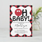 Oh Baby! Retro Groovy Happy Face Baby Shower  招待状 (スタンド正面)