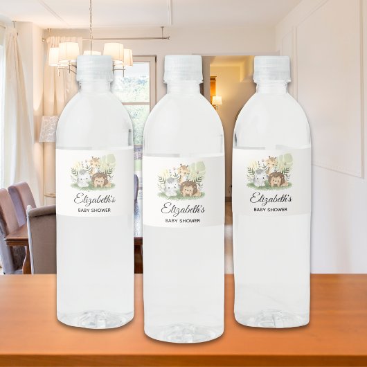 Oh Baby Safari Animals Baby Shower ペットボトルラベル