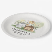 Oh Baby Safari Animals Baby Shower ペーパープレート (アングル)
