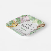 Oh Baby Safari Animals Baby Shower Jungle ペーパープレート (傾斜あり)
