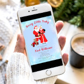 Oh Baby Santa & Mrs. Claus ベビーシャワー 招待状