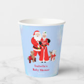 Oh Baby Santa & Mrs. Claus ベビーシャワー 紙コップ (正面)