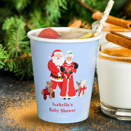 Oh Baby Santa & Mrs. Claus ベビーシャワー 紙コップ