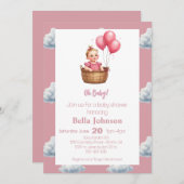 Oh Baby Shower  招待状 (正面/裏面)