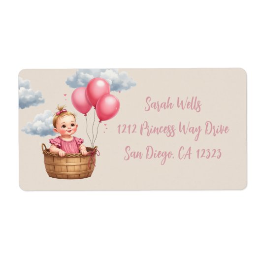 Oh Baby Shower Pink ラベル (正面)