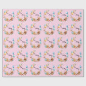 Oh Baby shower teddies & balloons ラッピングペーパー (フラット)