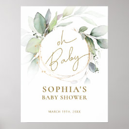 Oh Baby Shower Welcome Sign Poster ポスター