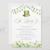 Oh Baby St. Patrick’s Day Green Baby Shower  招待状 (正面)