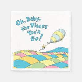 Oh,Baby,the+Places+You'll+Go ベビーシャワーのナプキン スタンダードカクテルナプキン