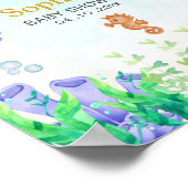Oh Baby Under Sea Baby Shower ポスター (角)