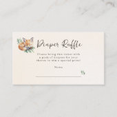 Oh Baby Warm Beige Woodland Fox Diaper Raffle Card 名刺 (正面)