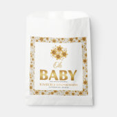 Oh Baby Watercolor Rose Gold Baby Shower フェイバーバッグ (正面)