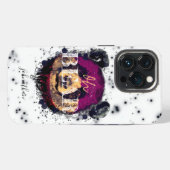 "OH BEAR" | かわいいパンダのモノグラム iPhoneケース (裏面横)