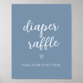 Oh Bohoミニマリスト赤ちゃんシャワーおむつラッフル ポスター (正面)