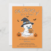 OH BOO-yハロウィーン赤ちゃんシャワー 招待状 (正面)