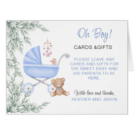 Oh Boyベビーベビーカーとモバイルカード&ギフトサイン