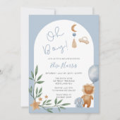 Oh Boyヴィンテージトイベビースシャワー 招待状 (正面)