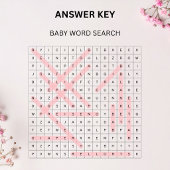 Oh Boy! サファリ ベビーシャワー | 赤ちゃん ワードサーチ ゲーム 招待状