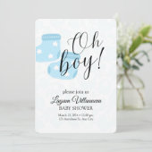 "Oh Boy" ベビーシャワー招待状 招待状 (スタンド正面)