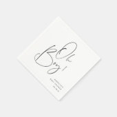 "Oh Boy"ミニマルモダンリストベビーシャワー スタンダードカクテルナプキン (角)