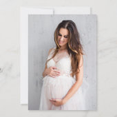 Oh Boy モダン Photo Blue Baby Shower 招待状 (裏面)