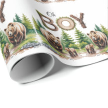 Oh Boy：森の木のタイポグラフィベビーシャワー