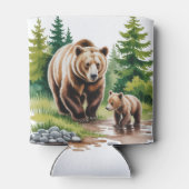 Oh Boy：森の木のタイポグラフィベビーシャワー 缶クーラー (裏面)