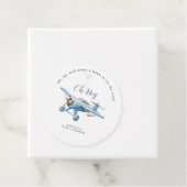 Oh Boy! Adventure Awaits Airplane Boy Baby Shower フェイバータグ (インサイチュ)