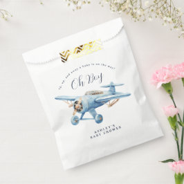 Oh Boy! Adventure Awaits Aviator Boy Baby Shower フェイバーバッグ