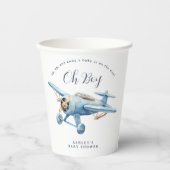 Oh Boy! Adventure Awaits Aviator Boy Baby Shower 紙コップ (正面)