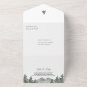 Oh Boy Adventure Awaits Forest Boy Baby Shower オールインワン招待状 (外側)