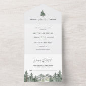 Oh Boy Adventure Awaits Forest Boy Baby Shower オールインワン招待状 (内側)