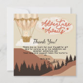 Oh Boy, Adventure Awaits, Hot Air Balloon Square サンキューカード (正面)