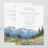 Oh Boy Adventure Begin All In One Baby Shower 招待状 (正面/裏面)