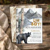Oh Boy Adventure Begin | Bear & Birch Baby Shower 招待状