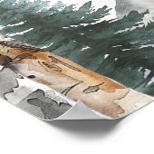 Oh Boy Adventure Begin | Woodland Bear Baby Shower ポスター (角)