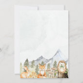  Oh Boy Adventure Woodland Animals Baby Shower 招待状 (裏面)