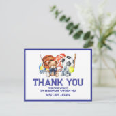 Oh Boy ALL STAR SPORT Baby Shower サンキューカード (スタンド正面)