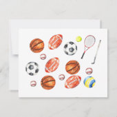 Oh Boy ALL STAR SPORT Baby Shower サンキューカード (裏面)