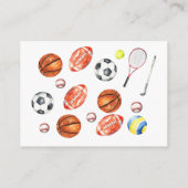 Oh Boy ALL STAR SPORT Baby Shower Display Shower エンクロージャーカード (裏面)