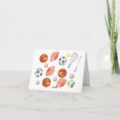 Oh Boy ALL STAR SPORT Baby Shower Folded サンキューカード (裏面)