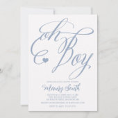 OH BOY BABYシャワー 招待状 (正面)