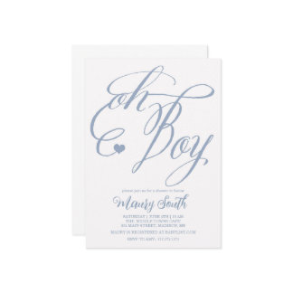 OH BOY BABYシャワー 招待状