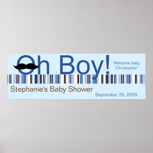 Oh Boy Baby Showerバナー ポスター (正面)