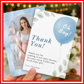 Oh Boy Baby Shower サンキューカード