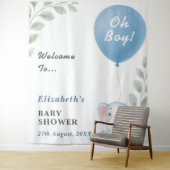 Oh Boy Baby Shower タペストリー (インサイチュ)
